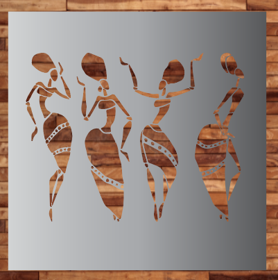 African Women Stencil