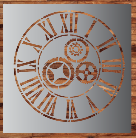 Clock 7 Stencil